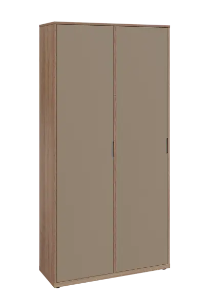 KSR6-81 L skříň šatní, 2x výsuvné ramínko, 2053x1022x400 mm, provedení levé, dub bardolino/latte